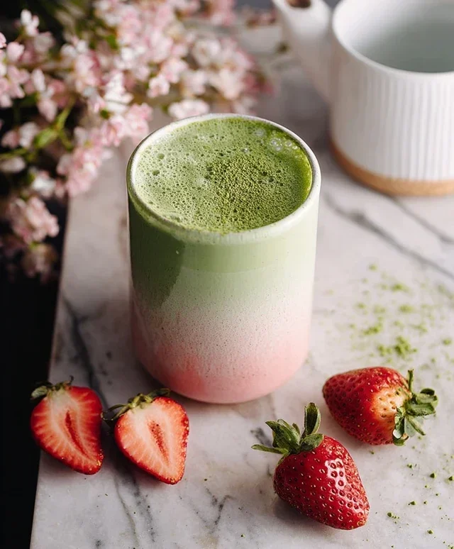 Strawberry Matcha Latte