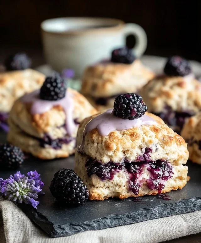 Blackberry Lavender Scones