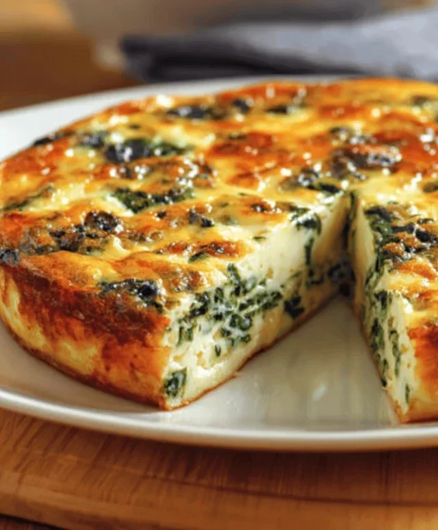 Cottage Cheese and Spinach Crustless Quiche