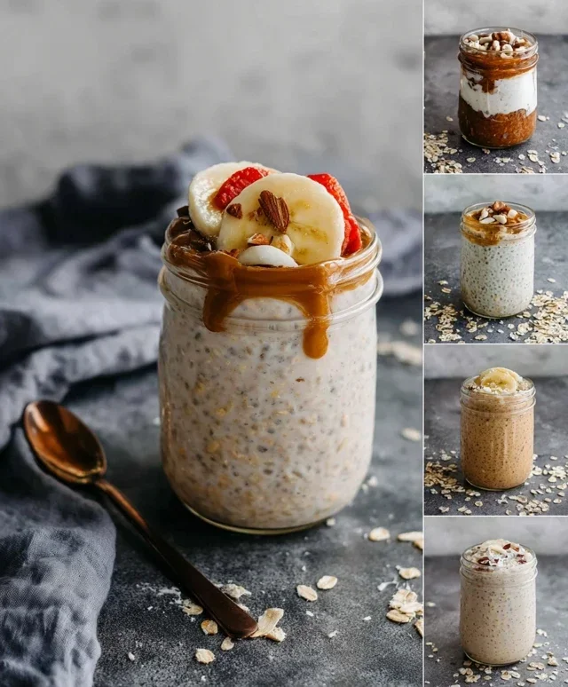 Overnight Oats Base Recipe + 10 Flavor Variations