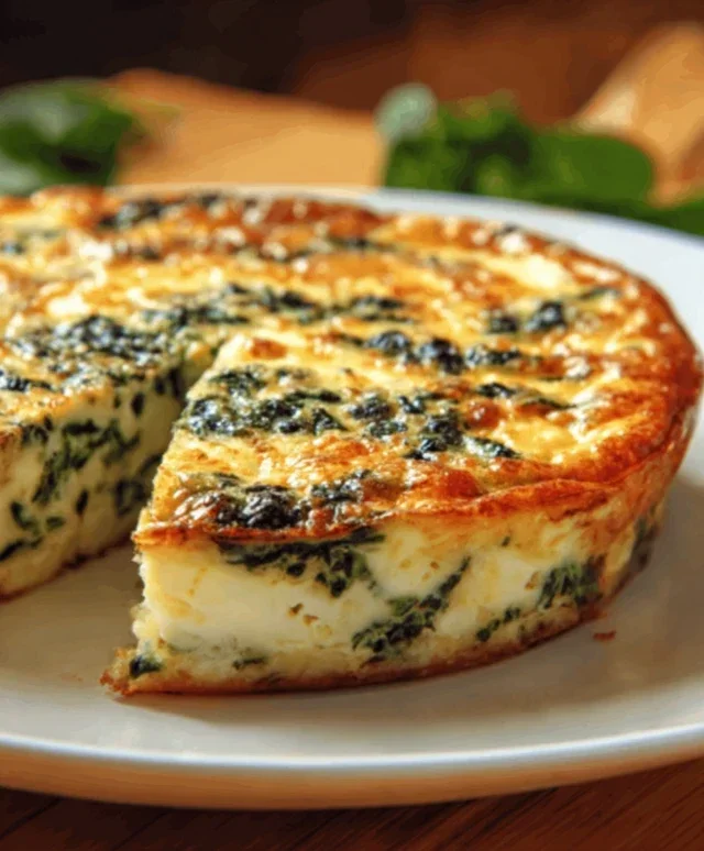 Cottage Cheese and Spinach Crustless Quiche