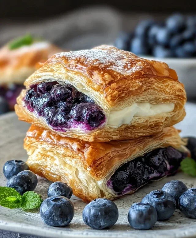Blueberry Cream Cheese Puff Pastry