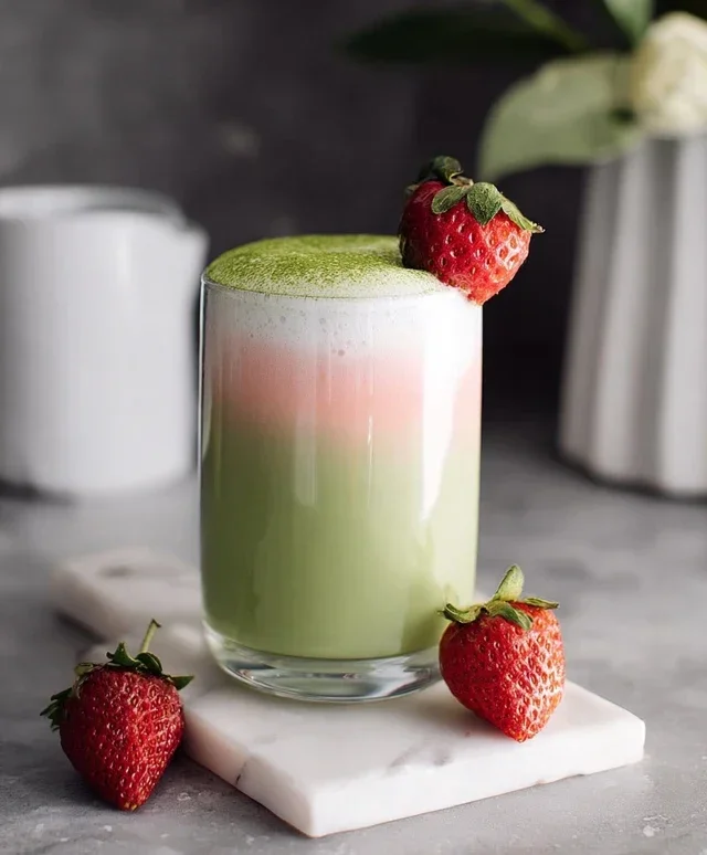 Strawberry Matcha Latte