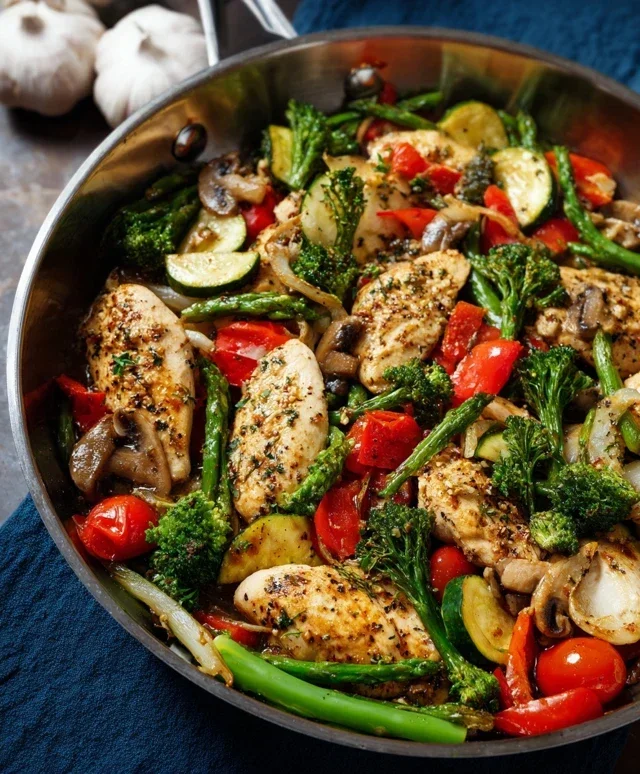 Healthy Chicken and Vegetables Skillet