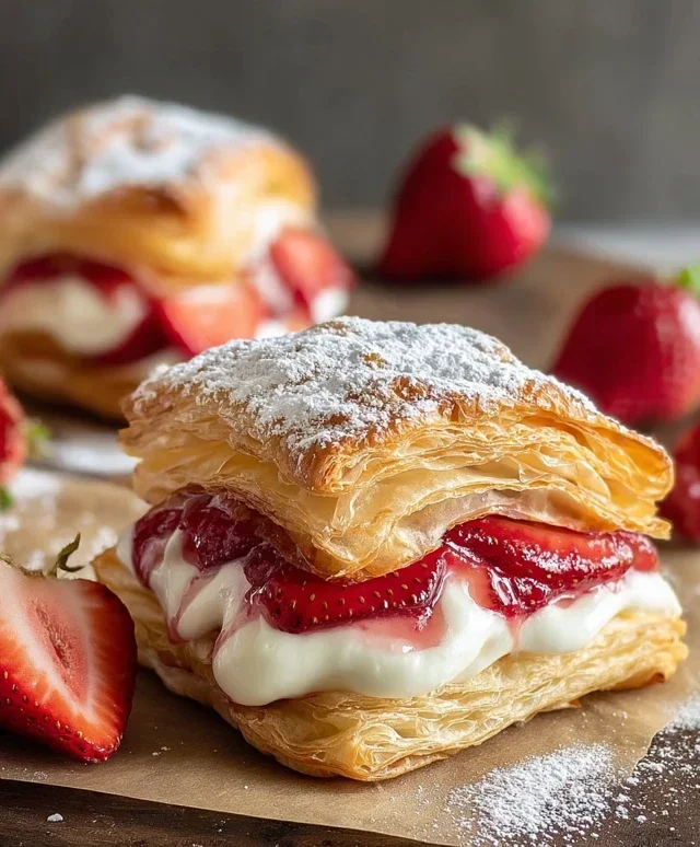 Strawberry Flaky Puffs