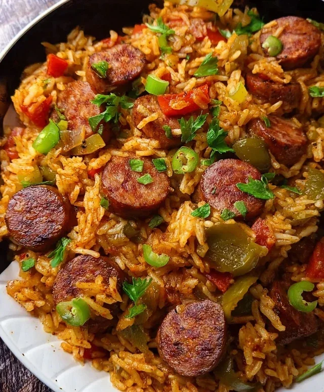Cajun Sausage and Rice Skillet