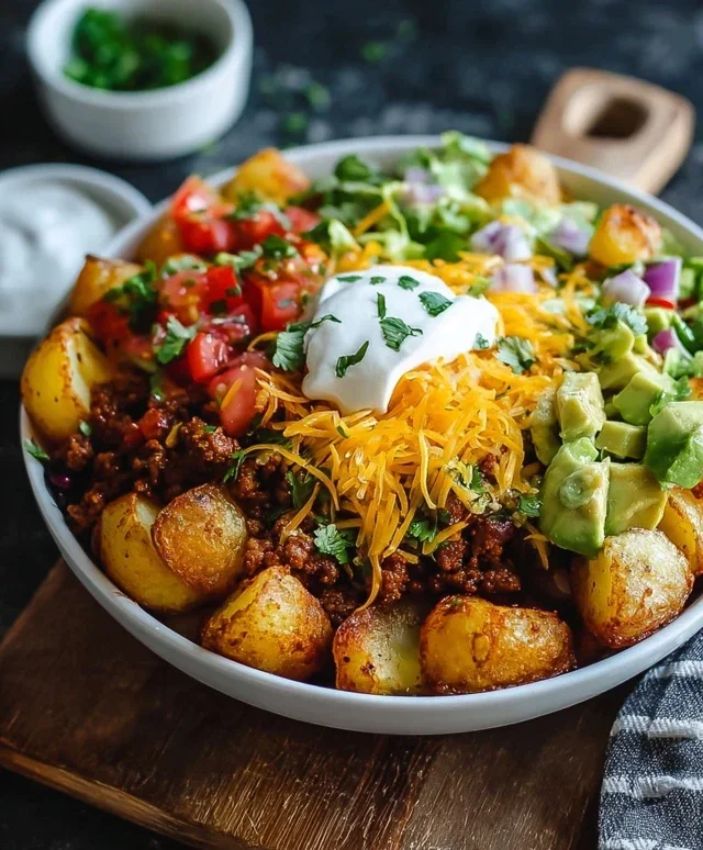 Loaded Potato Taco Bowl