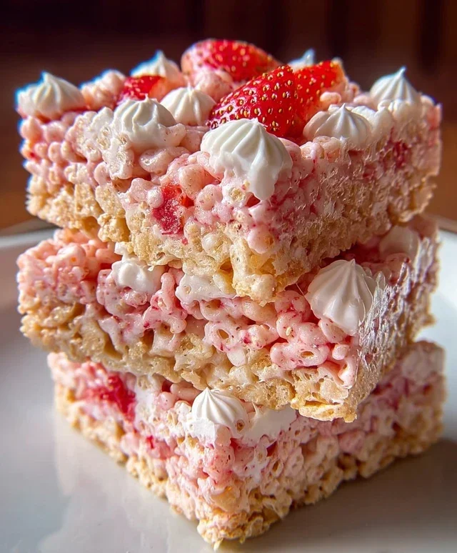 Strawberry Crunch Rice Krispie Treats