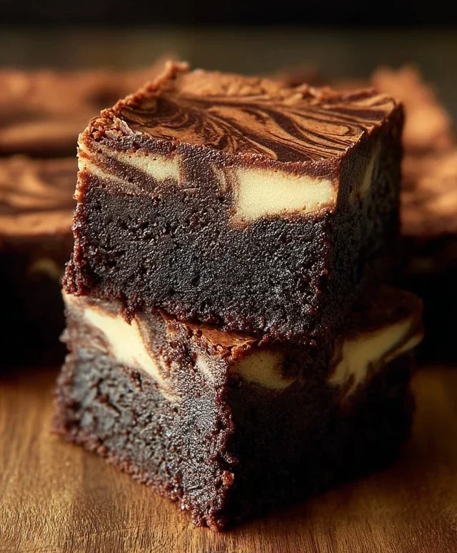 Dark Chocolate Cheesecake Brownies