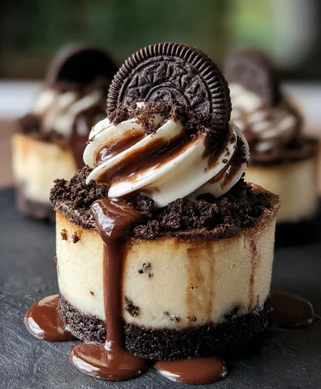 Oreo Overload Stuffed Mini Cheesecake