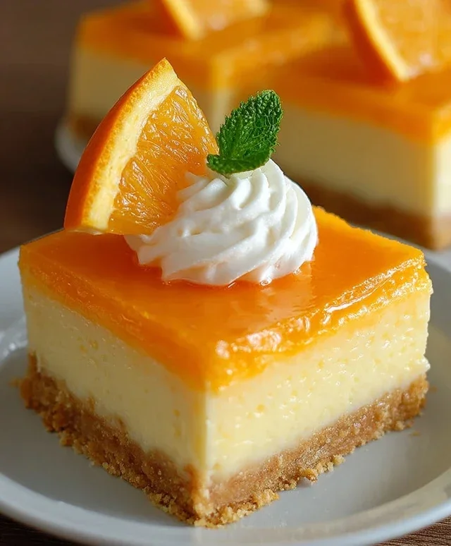 Orange Creamsicle Cheesecake Bars