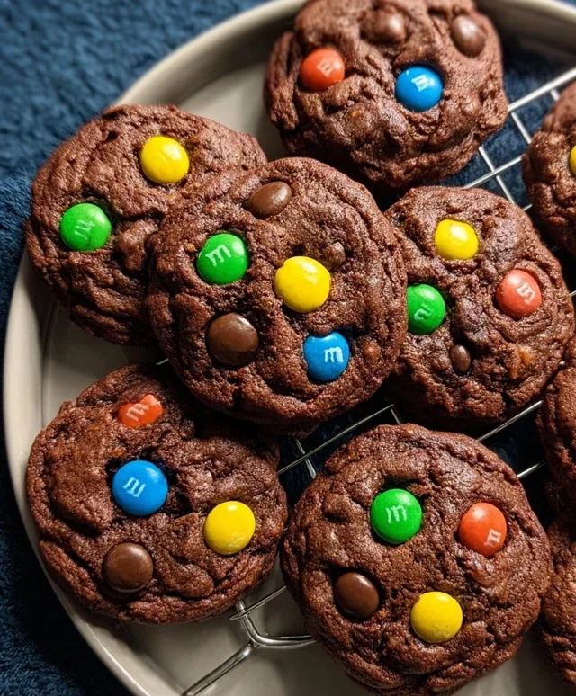 Chocolate M&M Cookies