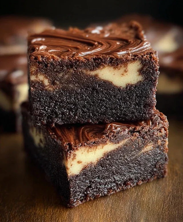 Dark Chocolate Cheesecake Brownies
