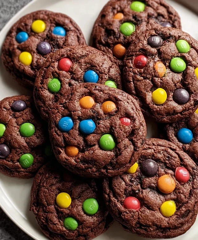 Chocolate M&M Cookies