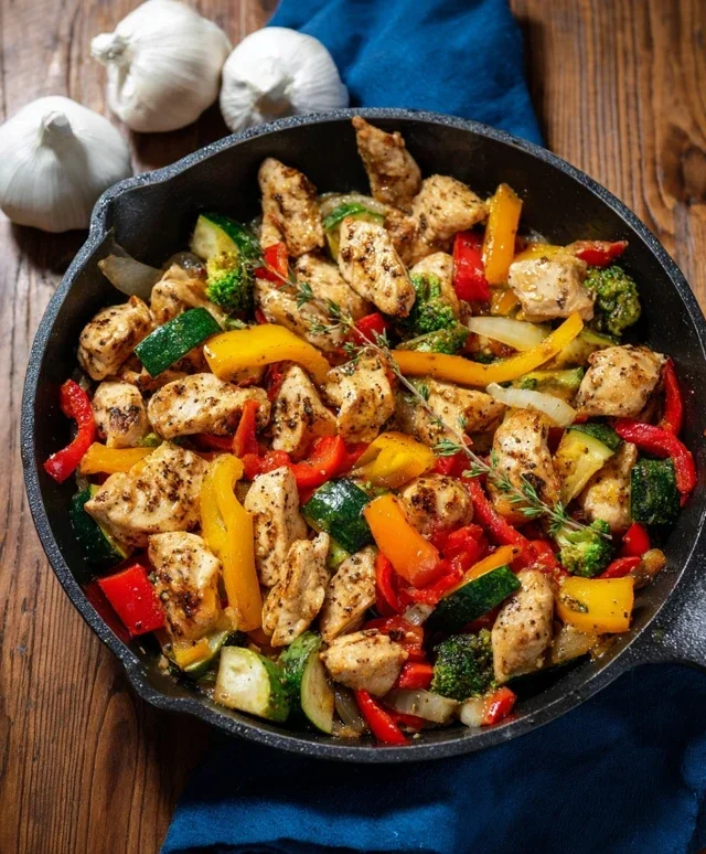 Healthy Chicken and Vegetables Skillet