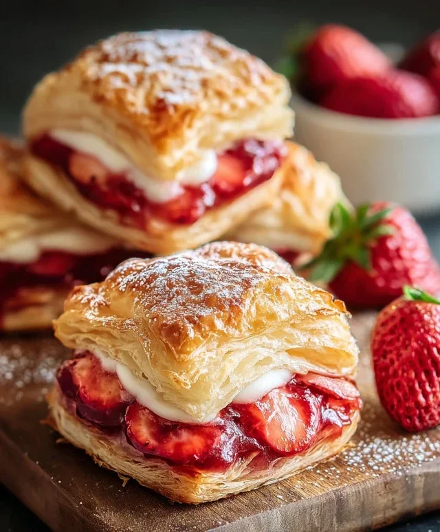 Strawberry Flaky Puffs