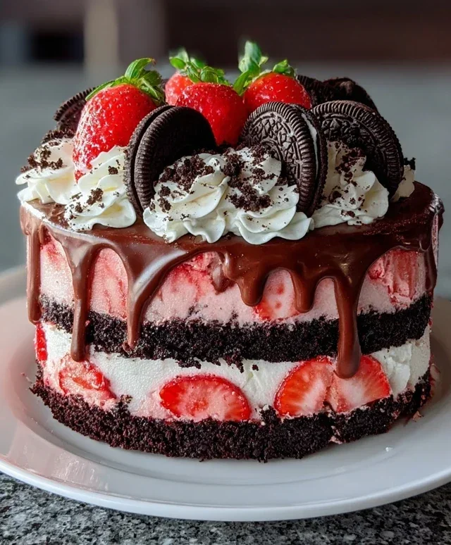 Strawberry Oreo Cake