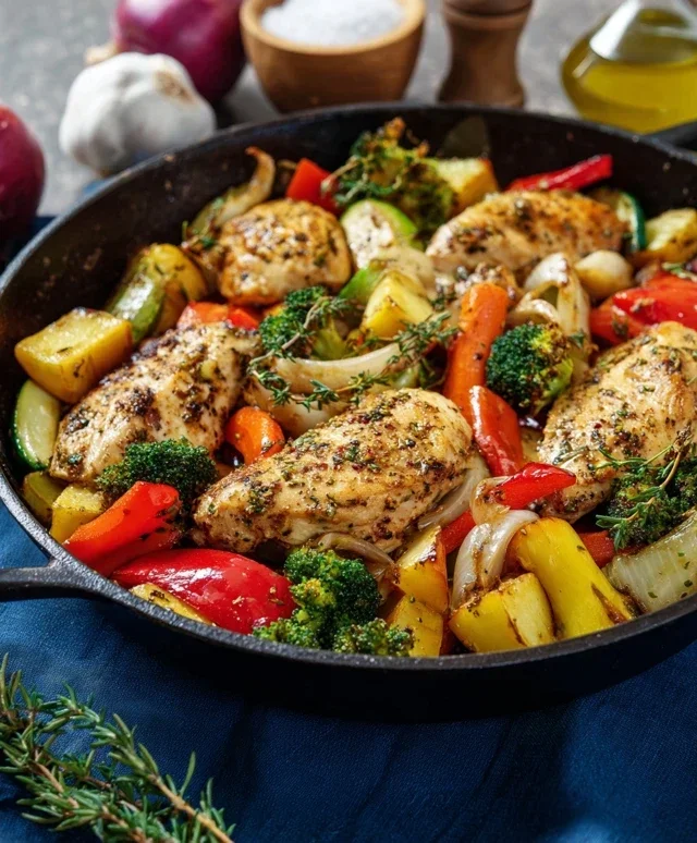 Healthy Chicken and Vegetables Skillet