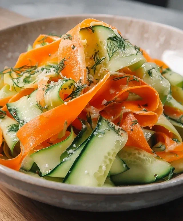 Carrot and Cucumber Ribbon Salad
