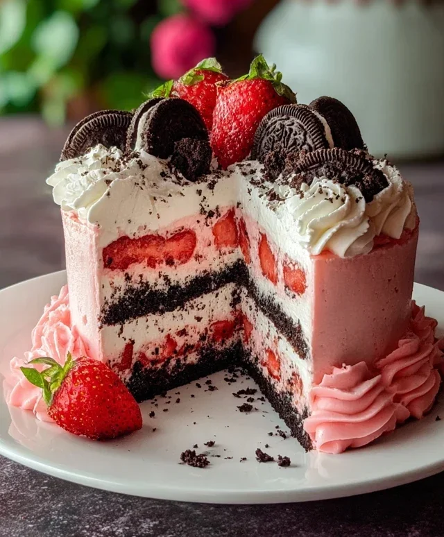 Strawberry Oreo Cake