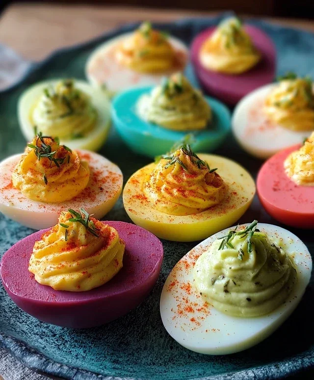 Colored Deviled Eggs