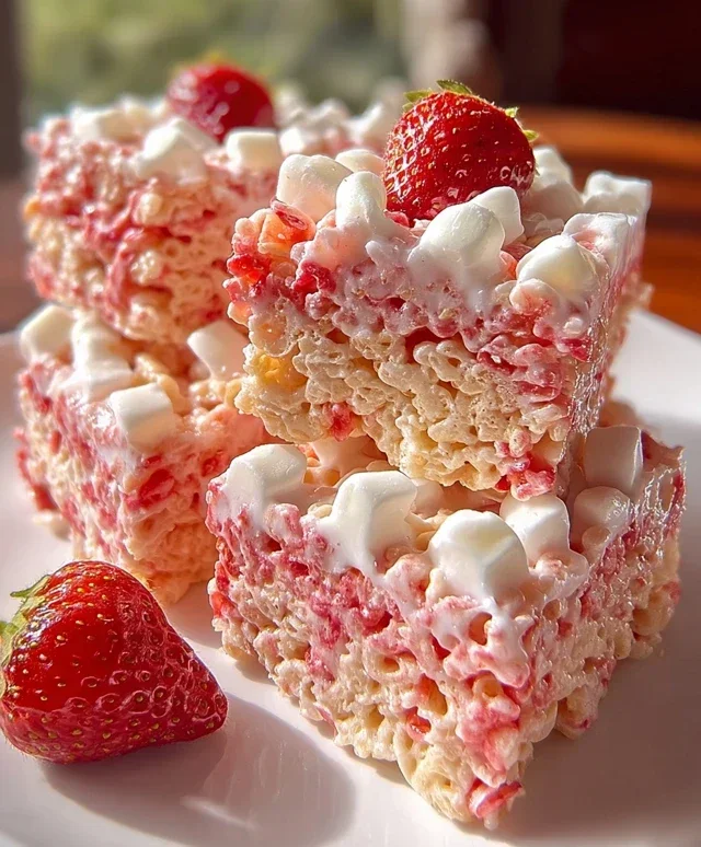 Strawberry Crunch Rice Krispie Treats