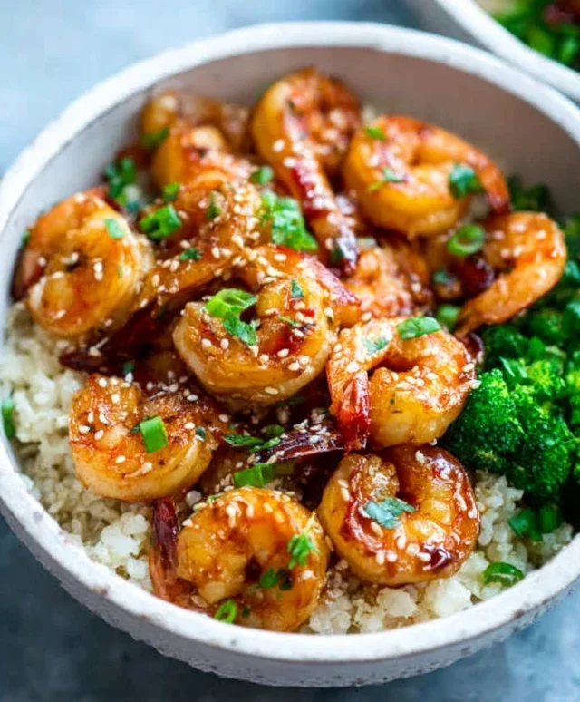 Honey Garlic Shrimp Bowls