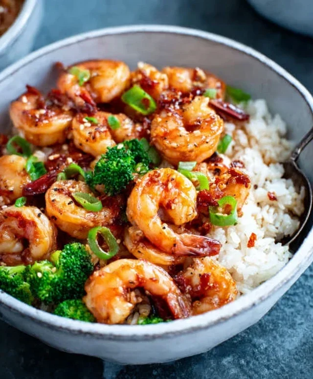 Honey Garlic Shrimp Bowls