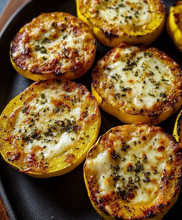 Cheesy Baked Squash Rounds