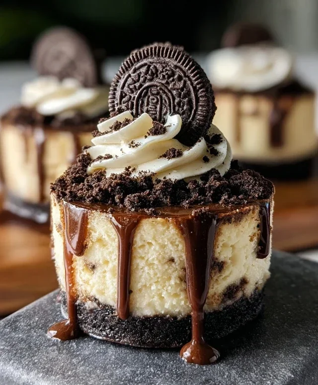 Oreo Overload Stuffed Mini Cheesecake