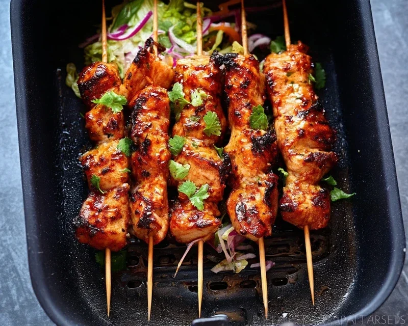 Easy Grilled Asian Chicken Skewers with Honey Garlic Sauce