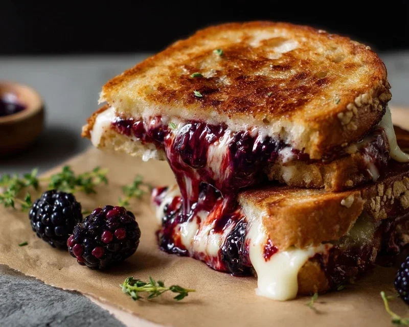 Blackberry Balsamic and Brie Grilled Cheese