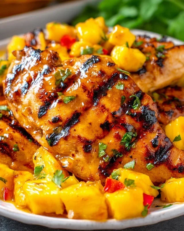 Grilled Mango Pineapple Chicken