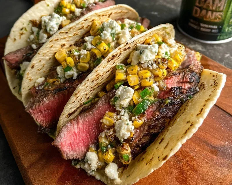 Grilled Elote Steak Tacos