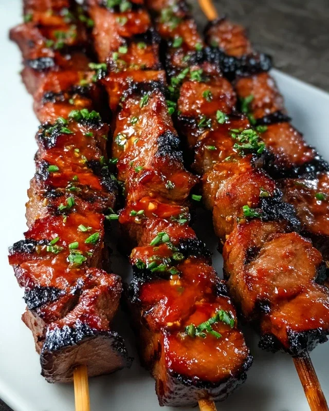 BBQ Beef Skewers with Filipino BBQ Marinade