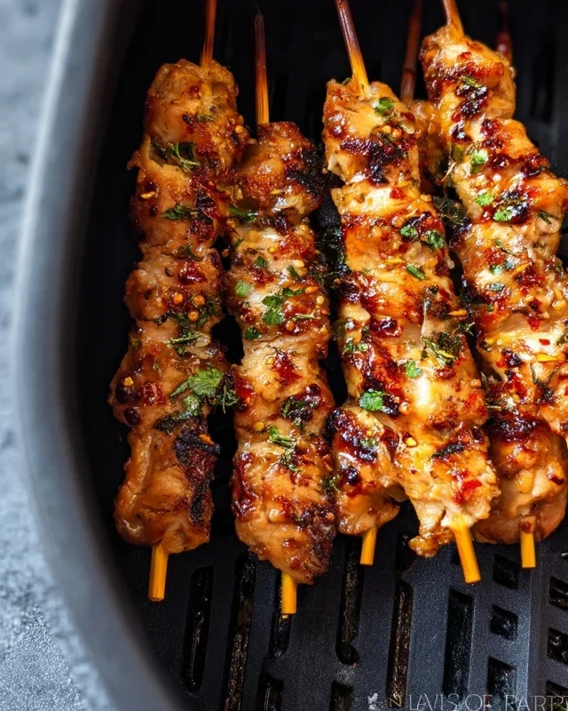 Easy Grilled Asian Chicken Skewers with Honey Garlic Sauce