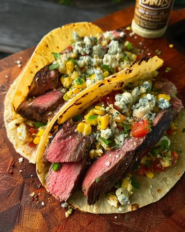 Grilled Elote Steak Tacos