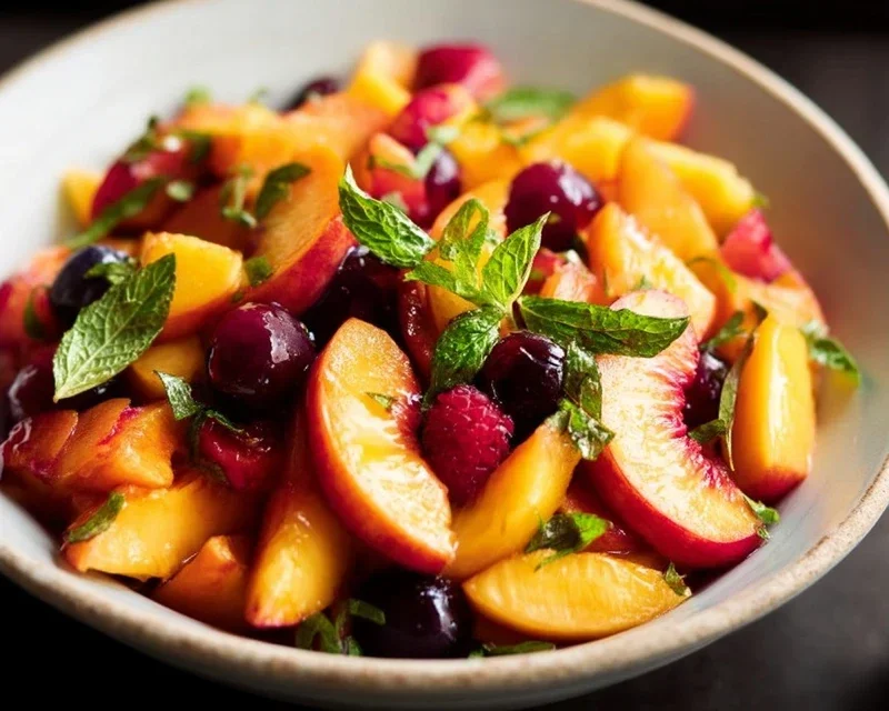 Summer Peach Fruit Salad