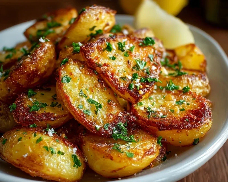 Authentic Greek Potatoes: Crispy Lemon Perfection!