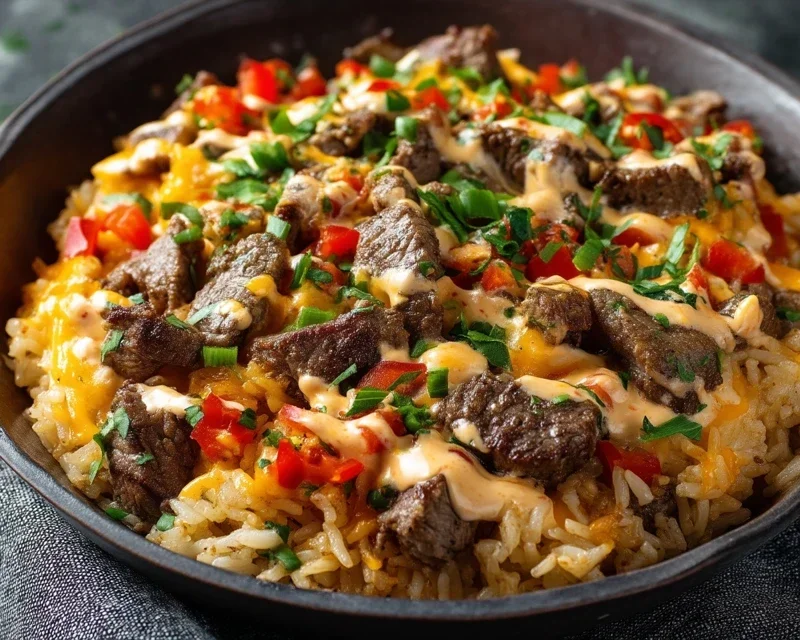 Steak Queso Rice A Flavorful Recipe