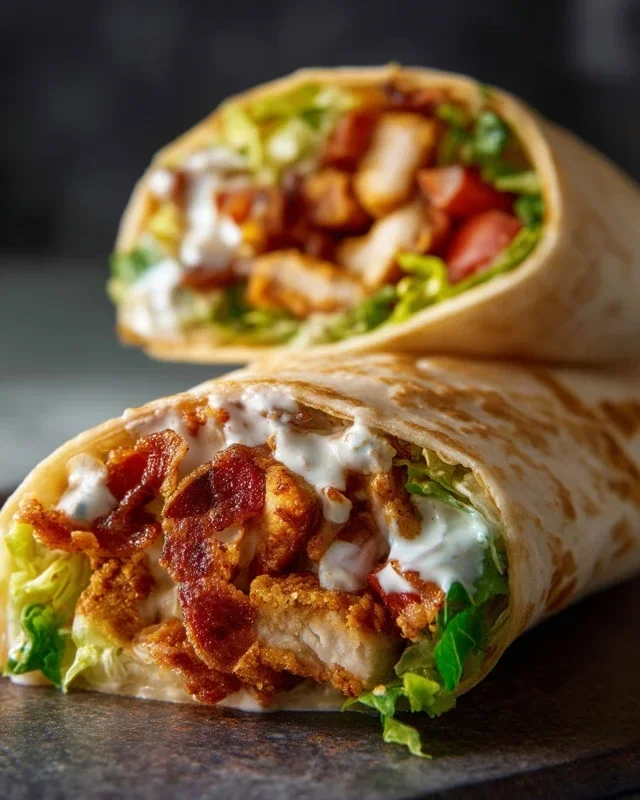 Crispy Chicken Beef Beef Bacon Ranch Wrap
