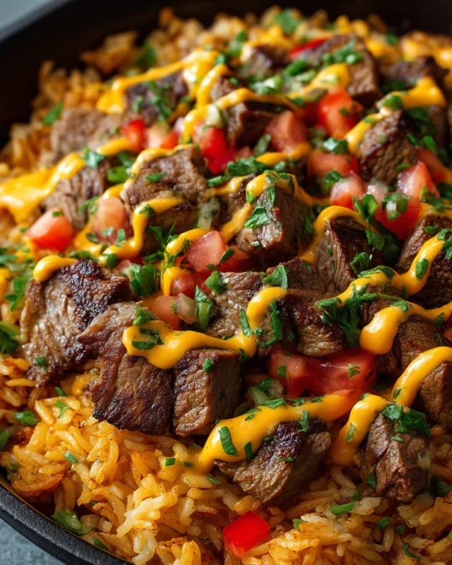Steak Queso Rice A Flavorful Recipe
