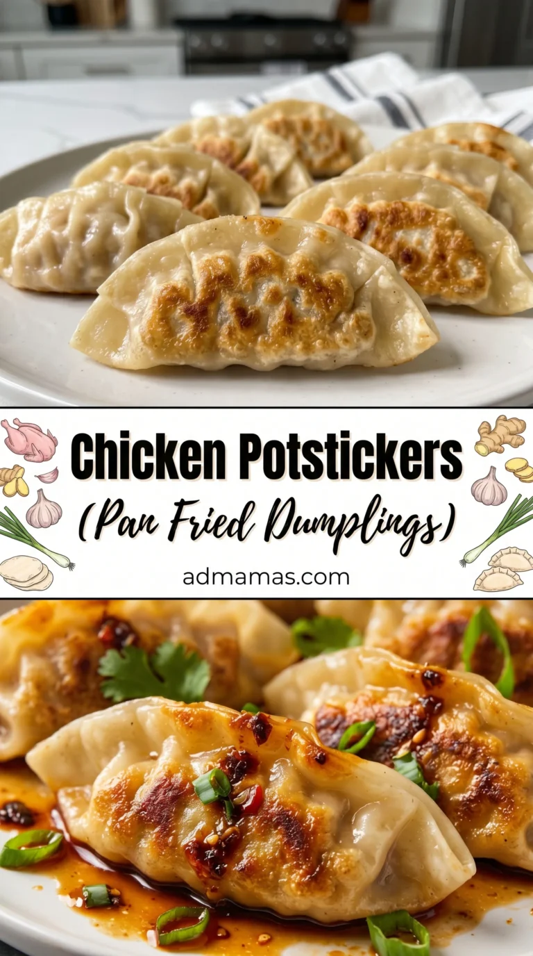 Chicken Potstickers (Pan Fried Dumplings)
