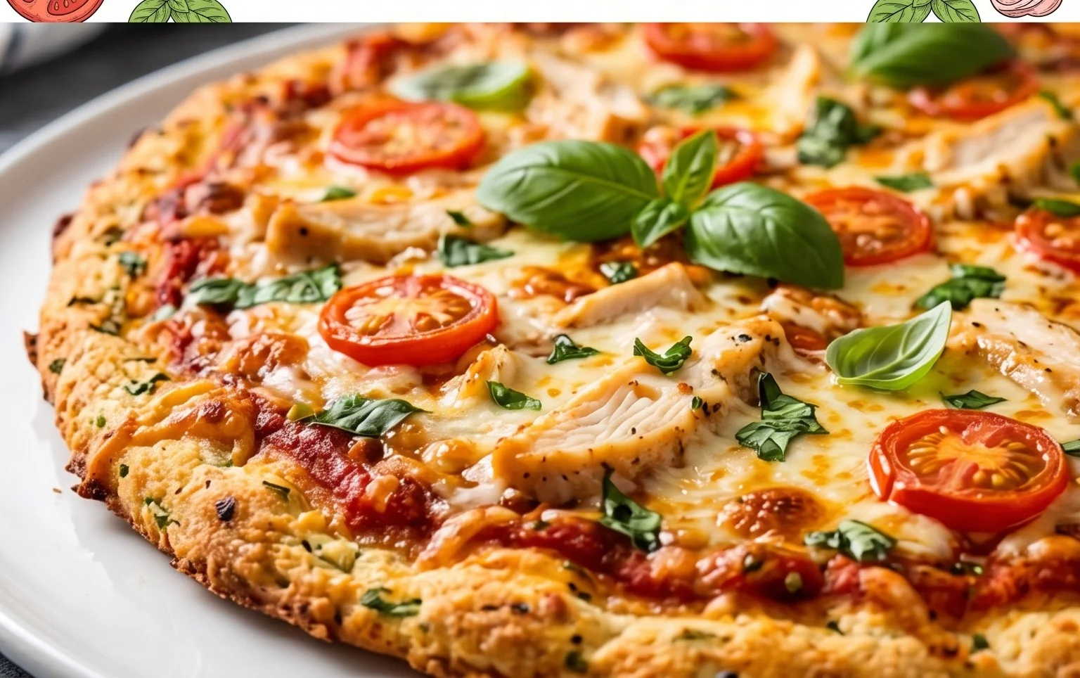 Chicken Crust Pizza (Low Carb + High Protein