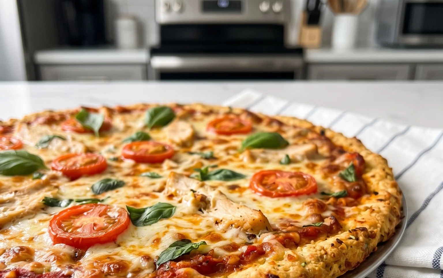Chicken Crust Pizza (Low Carb + High Protein