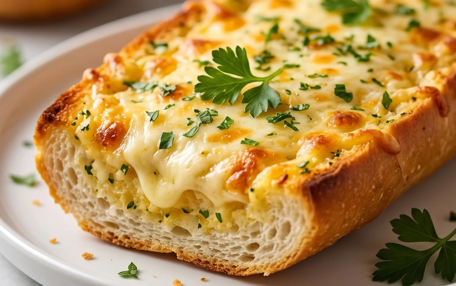 BEST CHEESY GARLIC BREAD RECIPE
