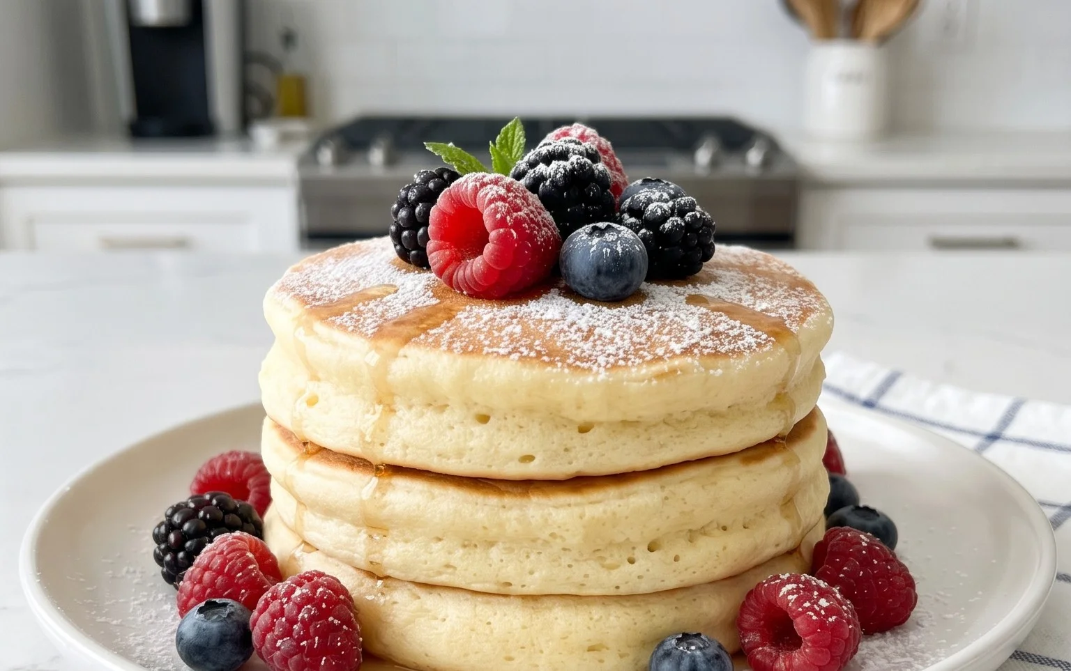 Fluffy Japanese Soufflé Pancakes