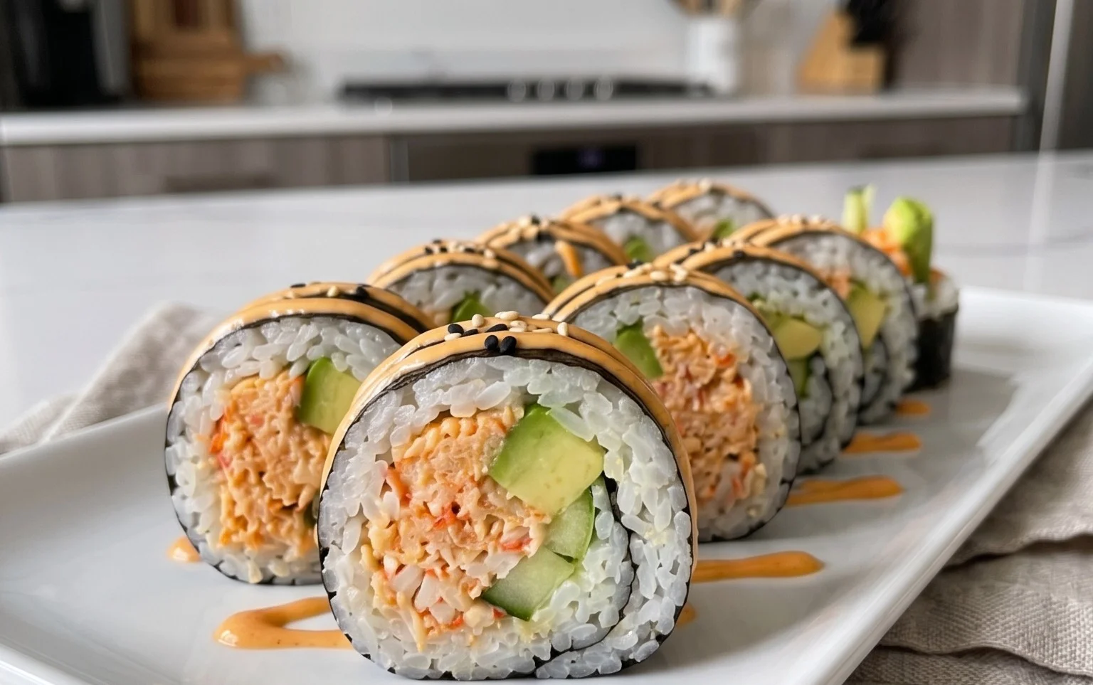 Kani Sushi (Spicy Crab Roll)