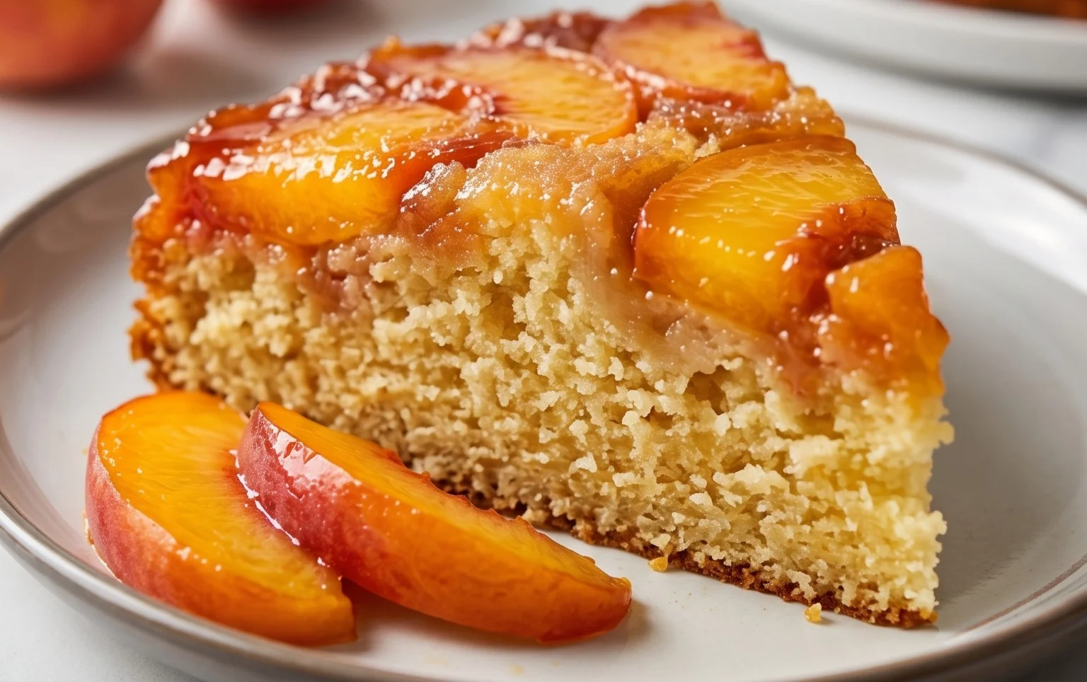 Peach Upside-Down Cake Recipe