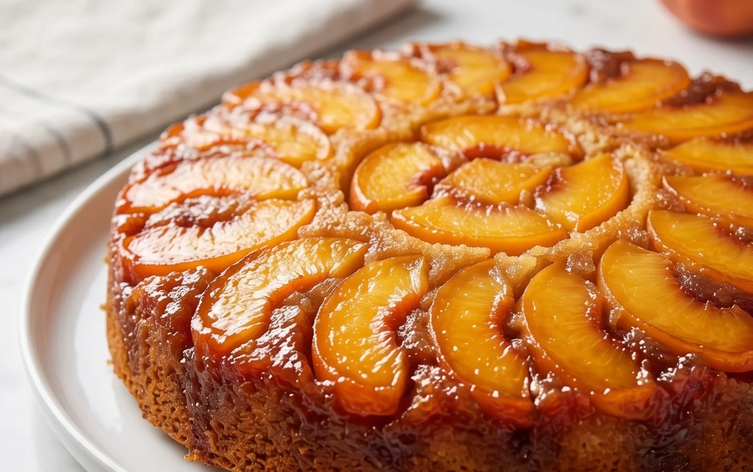 Peach Upside-Down Cake Recipe